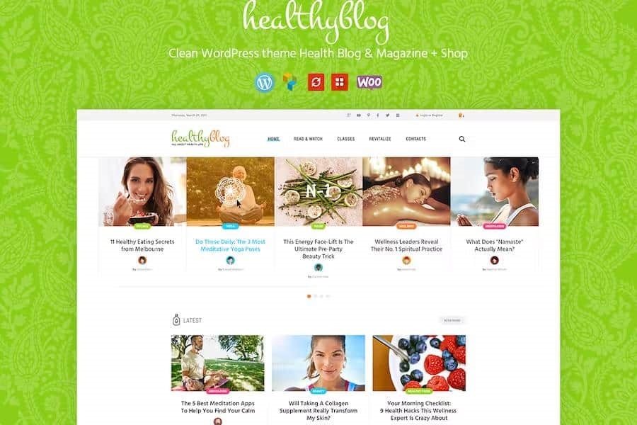 HEALTHY LIVING – NUTRITION AND WELLNESS WORDPRESS THEME